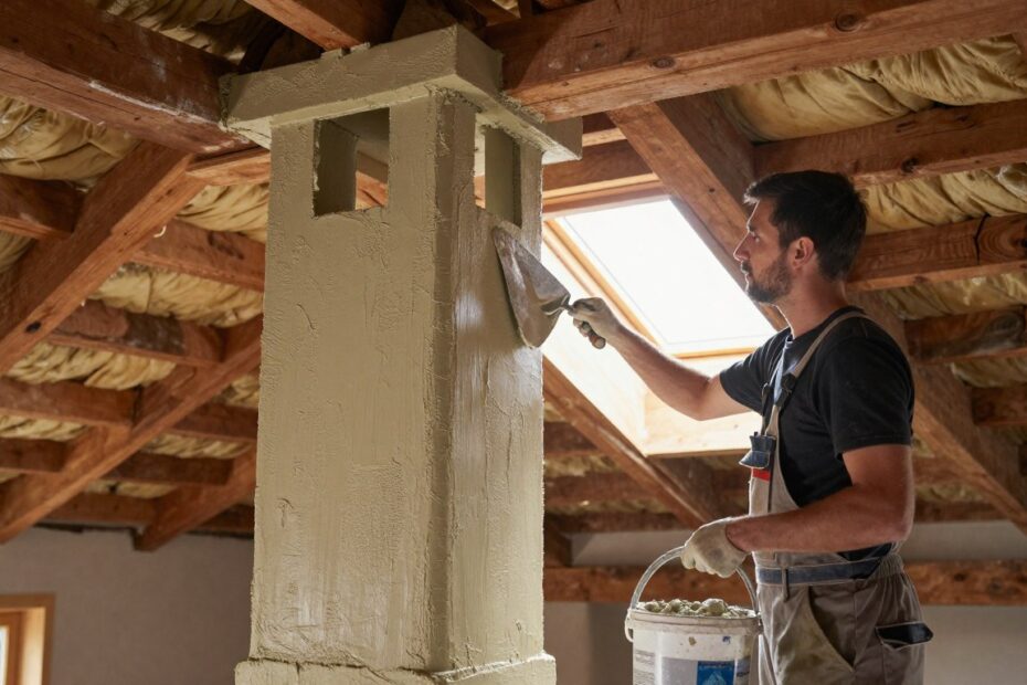 Czym otynkować komin na strychu