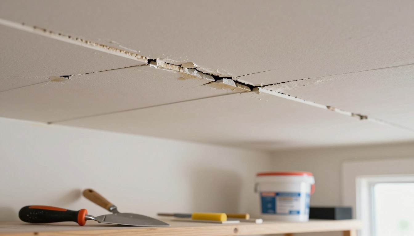 Jak naprawić pęknięcia na suficie podwieszanym
