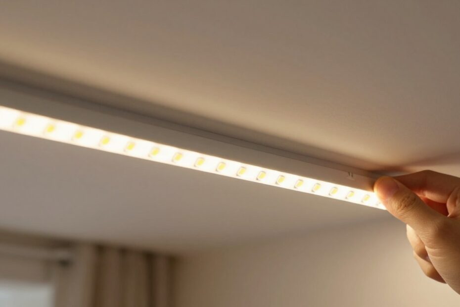 Jak przykleić ledy pod sufitem