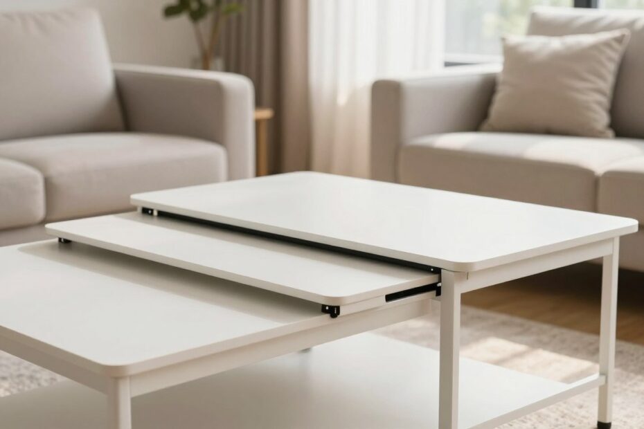 Ława rozkładana biała