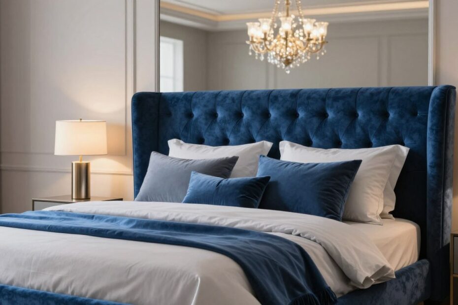 Łóżko tapicerowane glamour