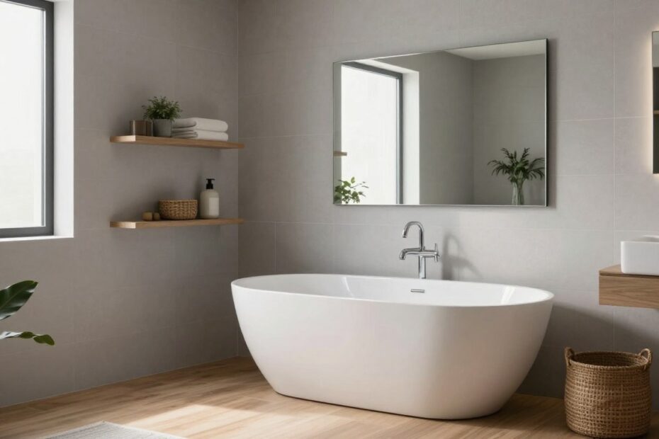 Nowoczesna mała łazienka z wanną