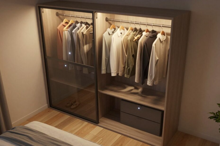 Oświetlenie szafy przesuwnej