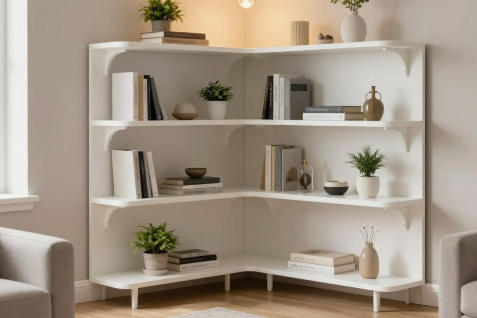 Półki narożne białe